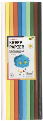 Produktbild von Folia Paper - Crep Paper Folia 50x200cm Basic 10 Farben | 10 Rollenpackungen
