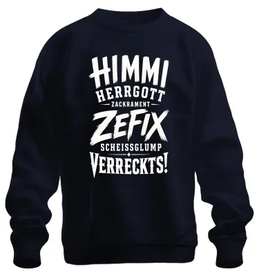 Zdjęcie produktu dla Himmi Herrgott Zefix, bluza z kapturem, kolor granatowy, rozmiar L. (lub: bluza, kolor granatowy, rozmiar L, z nadrukiem "Himmi Herrgott Zefix")