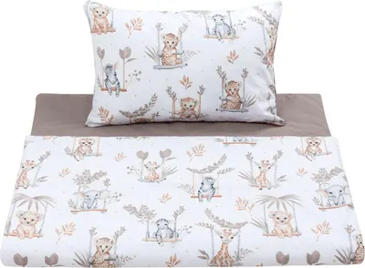 Produktbild von Happy Jungle Baby Bettwäsche 135x100cm