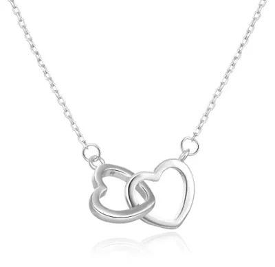 Image de Collier en argent avec des cœurs AGS1327/47
