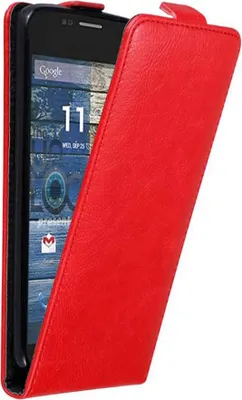 Produktbild von Cadorabo Hülle für Motorola MOTO G2 Schutz Hülle in Rot Flip Etui Handyhülle Case Cover