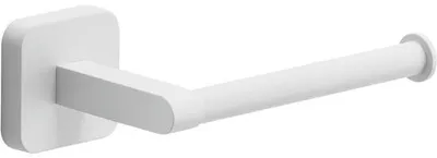 Produktbild von Toiletrolhouder für Bad, weiß, Edelstahl, selbstklebend, ohne Bohren, 14,3 x 6,9 x 4,7 cm
