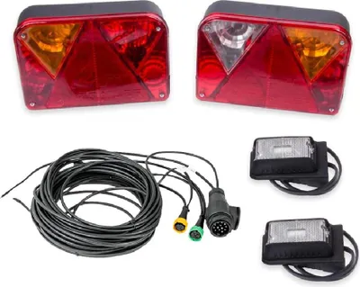 Produktbild von DOBPLAST MANTES Anhänger Beleuchtungsset DPT35 DPT15 LED 13-polig 7 m 12 V 0,5 mm2 für Anhänger und Auflieger 2x 5-polig Bajonett