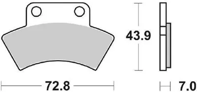 Produktbild von Bremsbelag SBS 717ATS (Satz pro Scheibe) Quad Sinter