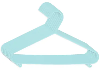Produktbild von Bieco Kleiderbügel Kinder 8 St. Türkis | Länge ca. 30 cm | Baby Kleiderbügel | Kunststoff Kleiderbügel Kinder Baby | Baby Organiser Für Kleiderschrank | Kleiderbügel Baby | Baby Clothes Hangers