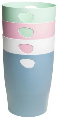 Produktbild von Exacompta 8x Papierkorb Ecobin AutentiK - Farben sortiert - 453303D