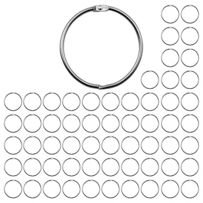 Produktbild von 50 Stück Metall-Binderingen, 50 mm, für Büro und Zuhause