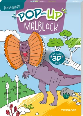 Produktbild von Tessloff Pop-up Malblock. Dinosaurier, 48 Seiten, Junge/Mädchen, Malbuch/Album