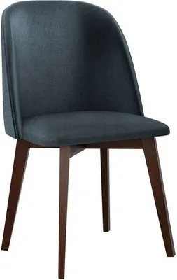 Immagine prodotto di Sedia da cucina imbottita AFTON 5 - noce / blu