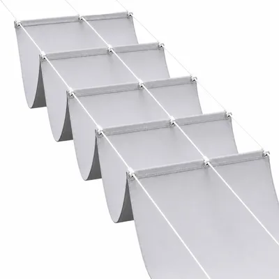 Produktbild von Welle Sonnensegel Hellgrau 2x3m Einziehbares mit Ösen Verstellbar Wellenmarkise UV-Schutz Sonnenschutz Wasserdicht für Gartenpavillon Pergola Balkon Terrasse