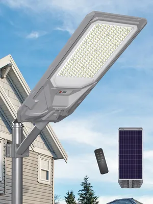 Solar-Straßenleuchte 240 LED, 6500 K, IP67, Bewegungsmelder