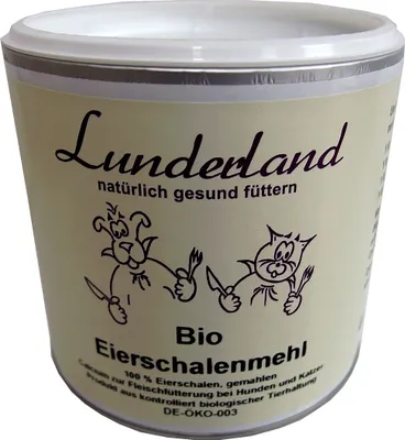 Produktbild von Lunderland Bio Eierschalenmehl 150g gemahlen / für Hund + Katzen