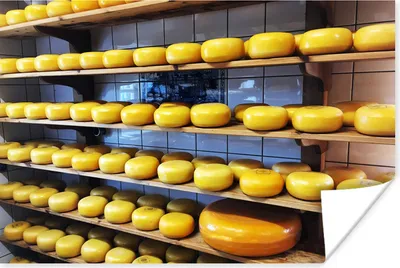 Produktbild von MuchoWow® Poster Käse - Gelb - Gouda 180x120 cm - Fotoplakat