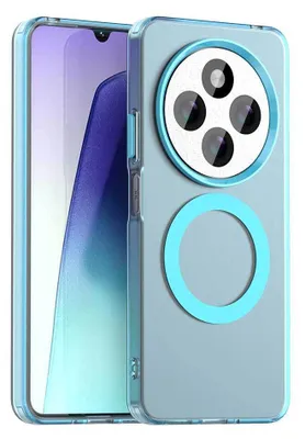 Produktbild von Magnetisch Hülle für Xiaomi Redmi 14C /Xiaomi Redmi 14R, Schlank Durchscheinend Matt Stoßfest Handyhülle Blau
