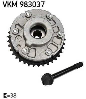Produktbild von SKF VKM 983037 Nockenwellenversteller für BMW 3 Touring (E91) Einlass 38-Zähne