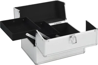 Obrázok produktu pre vidaXL Kozmetický kufrík 22x30x21 cm Strieborný hliník