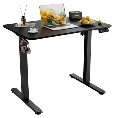 Produktbild von Stehpult, elektrisch höhenverstellbar - Arbeitsfläche: 90 x 60 cm - Schwarz, Metall