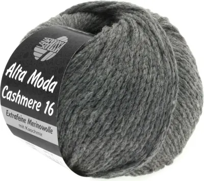 Immagine prodotto di Lana Grossa ALTA MODA Cashmere 16 50 g filato indemagliabile morbidissimo in Lana extrafine con cashmere 110 m colore 013 - grigio notte