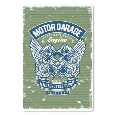 Produktbild von MuchoWow® Mauspad Mousepad Mancave - Auto - Motorrad - Retro 18x27 cm - Mousepads - Maus Mat - Pad - Mausunterlage