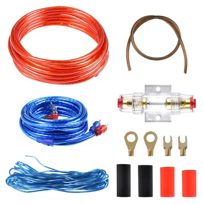 10 GA Verstärker-Kit 1500 W, 4,5 m Kabel, 60 A Sicherung, Auto-Subwoofer