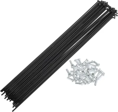 Produktbild von 36 Set 14G Fahrradspeichen 245mm Fahrradrad Speichen Kohlenstoffstahl Schwarz