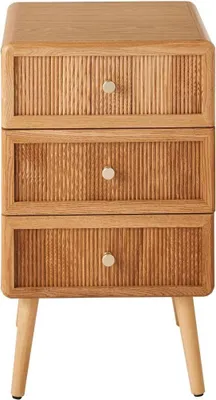 Produktbild von CALICOSY - Nachttisch mit 3 Schubladen und lamellenartiger Front H71 cm - AVA