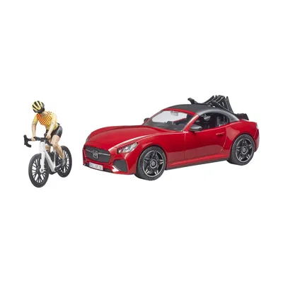 Image de Bruder Freizeit Roadster, mit Rennrad, Fahrradfahrer, Modèle voiture, Modèle voiture, Jouets, 03485