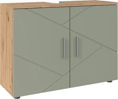 Zdjęcie produktu dla Vicco Szafka pod umywalkę Irma, 80 x 59 cm z 2 drzwiami, Szałwia zielona/Rzemieślnik
