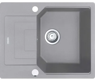 Produktbild von FRANKE Spüle URBAN UBG 611-62 in STEINGRAU mit Drehexcenterbedienung Edelstahl / Ausschnittmaß 600 x 480 mm R15 / Granitspüle