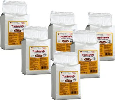 Produktbild von Frießinger Mühle Trockenhefe, Hefe für Pizza Teig 500 g (6er Pack)
