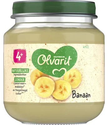 Immagine prodotto di Olvarit Banaan baby porridge 4 mesi+ 125g - senza zucchero, senza glutine, naturale