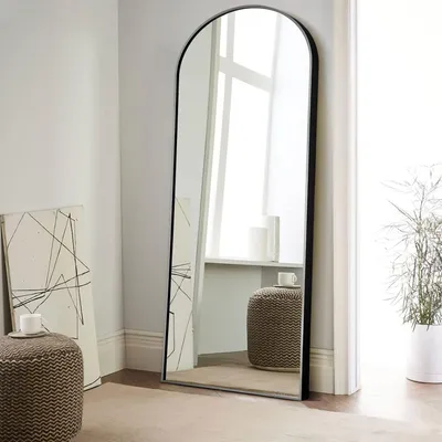 Image de Miroir Boogspiegel - Miroir pleine longueur - Miroir mural - Miroir de chambre - Grand miroir - Cadre en aluminium
