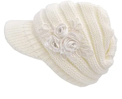 Obrázek produktu pro Pletená čepice s kšiltem Zimní pletená čepice Beanie Cap