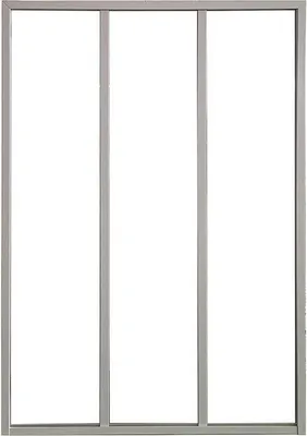 Produktbild von BAYVIEW Glaswand aus weiß lackiertem Aluminium - 90x130 cm