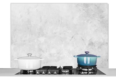 Produktbild von KitchenYeah®  Spritzschutz Küche - Küchenrückwand - Wandschutz für Herd und Spüle - Marmor - Textur - Grau - Marmoroptik 120x80 - Alu-Dibond (Alternative zum Spritzschutz aus Glas) - Hitzebeständig -