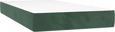 Obrázok produktu pre vidaXL Matrac s taštičkovými pružinami Stredne tmavozelený 80x220x20 cm Zamat