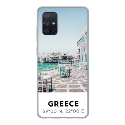 Produktbild von MuchoWow® Handyhülle Schutzhülle Hülle für Samsung Galaxy A51 Griechenland - Meer - Blau Silikon Softcase Handy Hülle - Schutzabdeckung