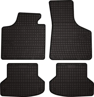 Produktbild von Gummifußmatten passend für Audi A3 8P (Fließheck, Sportback, Cabrio, Bj. 2003-2011) –  schwarz, passgenau, mit Befestigungen set 4 Stk. - Gummi-Automatten
