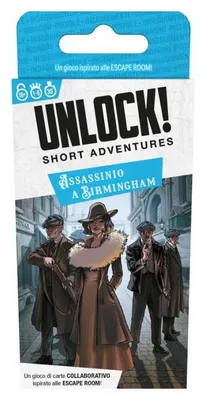 Imagen del producto de Unlock! SA - Assassinio a Birmingham (Edición italiana) – Juego de mesa – Space Cowboys – 1-6 jugadores – 10+