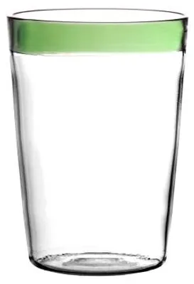 Produktbild von Pomax Tarifa Wasserglas aus Borosilikatglas, Grün, Ø 8 x H 9 cm