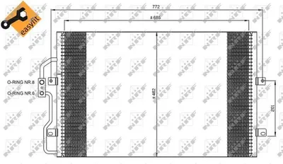 Obrázok produktu pre Kondenzátor, klimatizačný systém NRF 35802