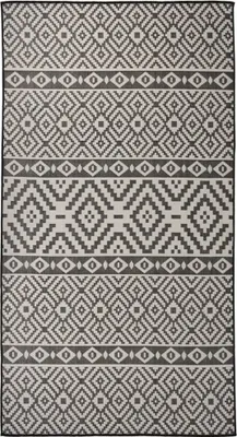 Produktbild von Outdoor-Teppich Flachgewebe 80x150 cm Schwarz Gestreift