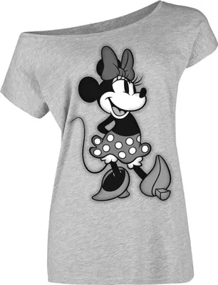Produktbild von Mickey Mouse T-Shirt Damen Minnie Mouse - Beauty grau L