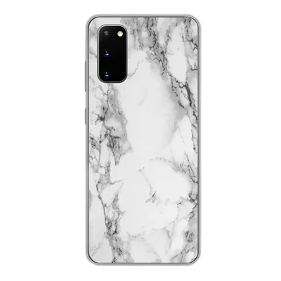 Produktbild von MuchoWow® Handyhülle Schutzhülle Hülle für Samsung Galaxy S20 Marmor - Stein - Weiß - Grau - Schwarz - Marmoroptik Silikon Softcase Handy Hülle - Bild