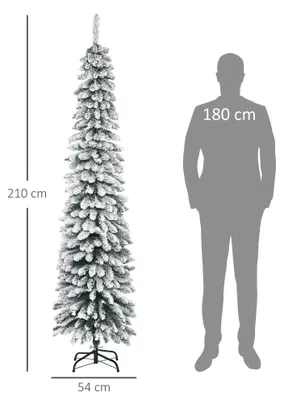 Productafbeelding van HOMCOM Kunstkerstboom, 210 cm kerstboom met 490 takken
