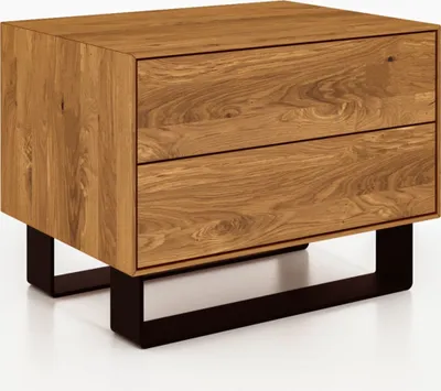 Productafbeelding van Nachtkastje van massief hout, wildeik, naturel geolied