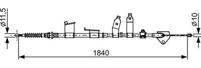 Produktbild von BOSCH Handbremsseil Seilzug Feststellbremse für TOYOTA AURIS (NRE15, ZZE15, ADE15, ZRE15, NDE15) 1 987 482 653