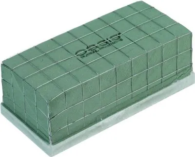 Produktbild von OASIS® Nass-Steckschaum Ziegel NATASA, EcoBase Hartschaumboden, Drahtgitter, grün, 24x11x8,5cm - Nasssteckmasse