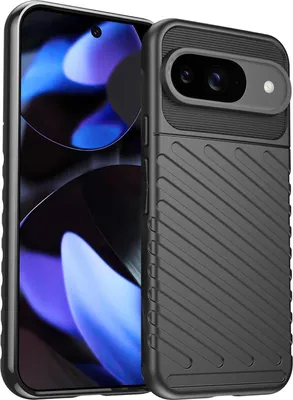 Produktbild von Conie Schutzhülle für Google Pixel 9 Tasche Silikon Case Muster Cover Bumper TPU Hülle in Schwarz