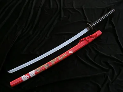 Image de Katana Grand dragon épée métal véritable non tranchant épée samouraï en acier avec un fourreau pour la décoration cadeau 4KM100-405RD